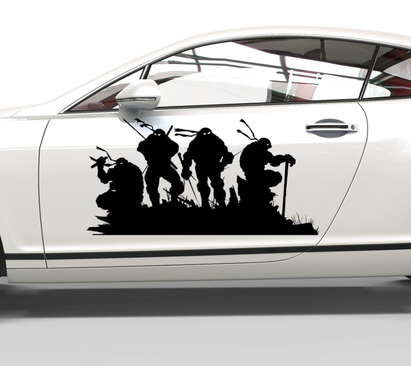 27001 Ninja Turtles Silhouette Aufkleber